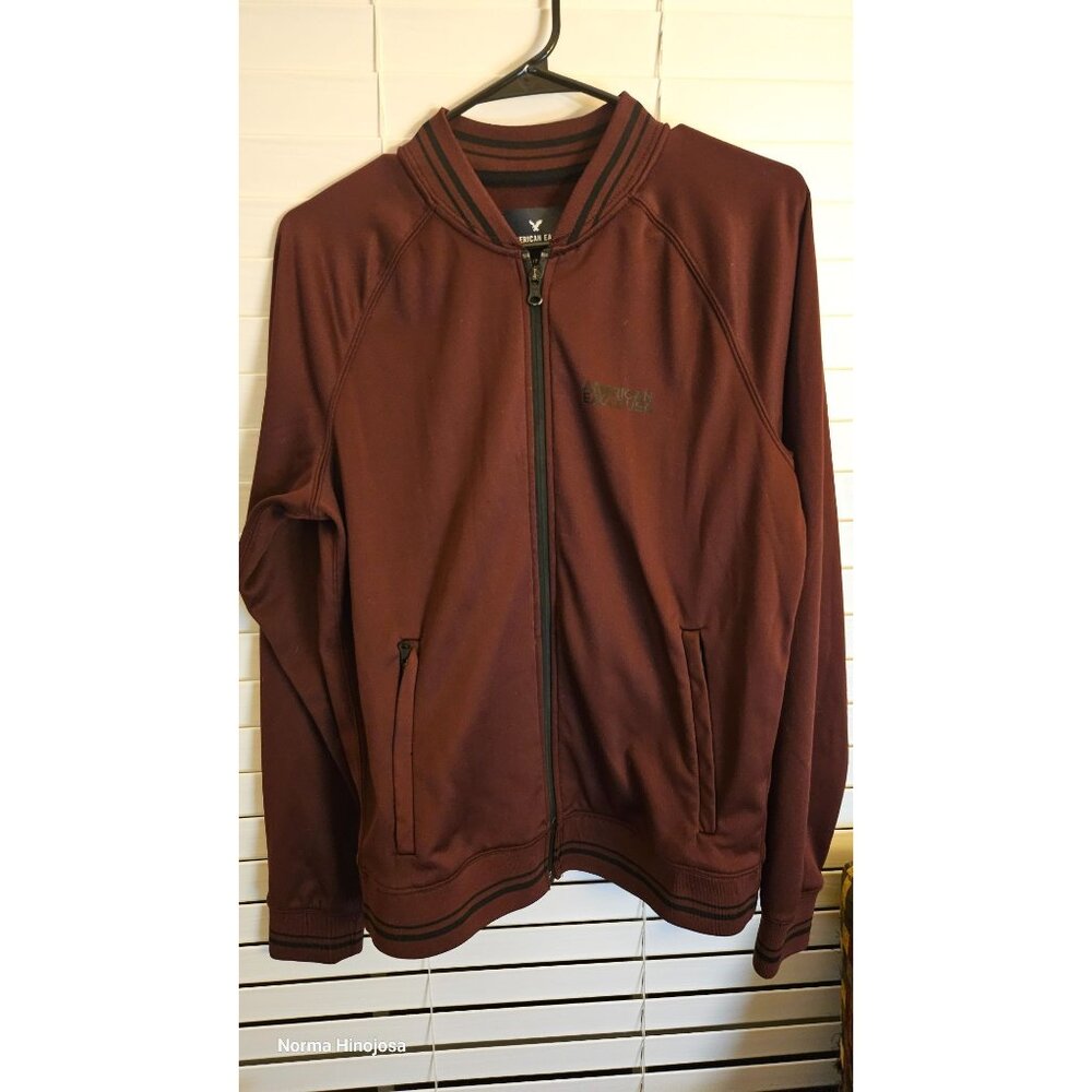 American Eagle Outfitters Active Flex Maroon Full-Zip Jacket S/P
